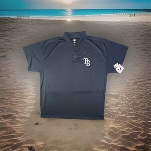 Majestic Athletic Men's Tampa Bay Rays Chang Up Swing Polo Shirt Size 4XL NWT!!!